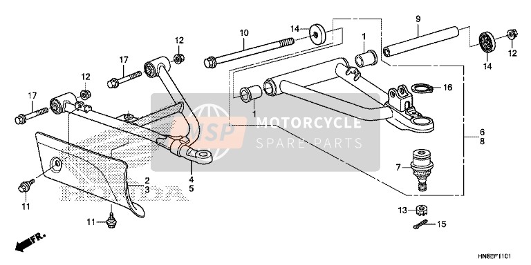 51108HP0A00, Bush, Upper Arm, Honda, 0