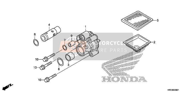 Honda TRX420FE1 2014 La pompe à huile (TRX420FE1/FM1/FM2/TE1/TM1) pour un 2014 Honda TRX420FE1
