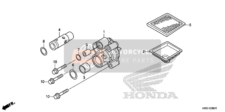 Honda TRX420TM1 2017 Pompa dell'olio (TRX420FE1/FM1/FM2/TE1/TM1) per un 2017 Honda TRX420TM1