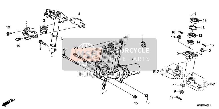 53223HP0A00, Holder, Steering Shaft, Honda, 2