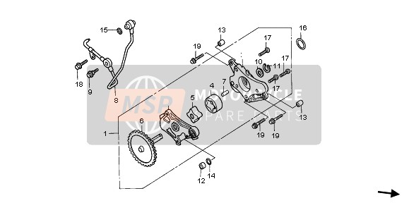 Honda TRX300EX FOURTRAX 2000 OIL PUMP for a 2000 Honda TRX300EX FOURTRAX