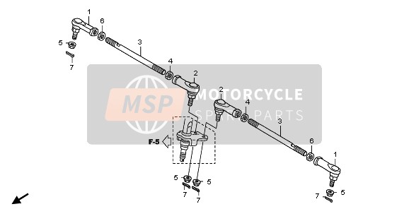 Honda TRX250EX SPORTTRAX 2003 TIE ROD for a 2003 Honda TRX250EX SPORTTRAX