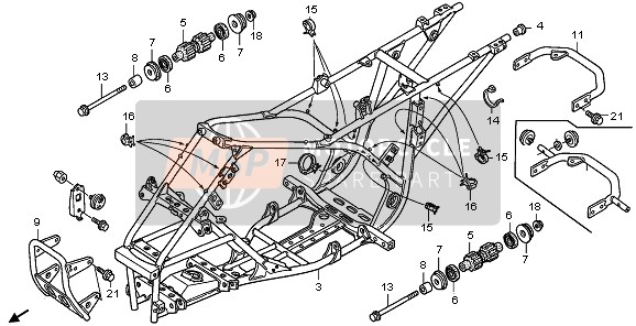 50100HN6000ZA, Body Comp., Frame *NH421M * (NH421M Ginger Silver Metallic), Honda, 0