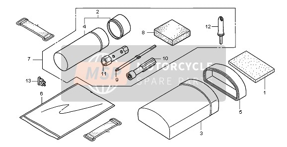 83501152000, Werkzeugkasten, Honda, 3