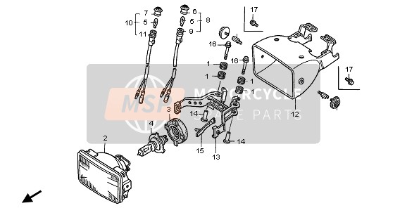 61310HC0000, Bracket, Headlight Case, Honda, 0