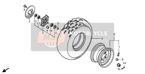 44312HB3000, Collar, Fr. Wheel Side, Honda, 0