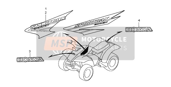 Honda TRX300EX SPORTRAX 2003 MARK for a 2003 Honda TRX300EX SPORTRAX