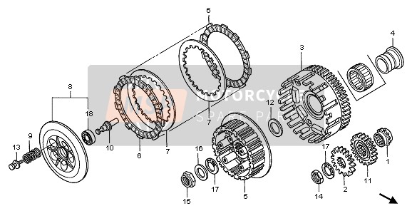 Honda TRX400EX SPORTRAX 2003 Embrayage pour un 2003 Honda TRX400EX SPORTRAX