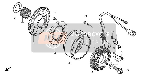 Honda TRX300EX FOURTRAX 2000 Generatore per un 2000 Honda TRX300EX FOURTRAX