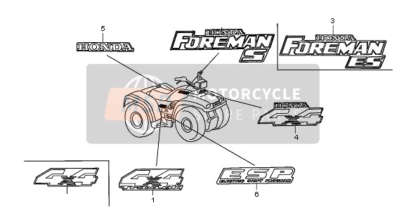 Honda TRX450FE FOURTRAX FOREMAN ES 2003 Marchio per un 2003 Honda TRX450FE FOURTRAX FOREMAN ES