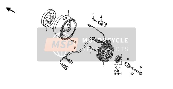 28125HM8A61, Outer Comp., Starting Clu, Honda, 0