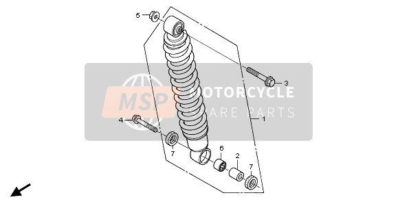 91072MY1005, Bearing, Needle, 20X26X20, Honda, 4