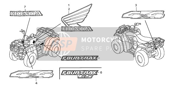 87124HN7A00ZB, Mark (4X4) * TYPE2 * (TYPE2 ), Honda, 2