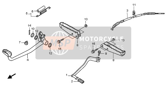 958010804500, Bolt, Flange, 8X45, Honda, 2