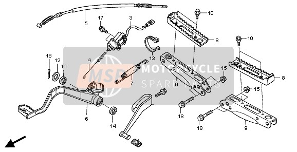 Honda TRX350FE FOURTRAX 4x4 ES 2005 Étape pour un 2005 Honda TRX350FE FOURTRAX 4x4 ES