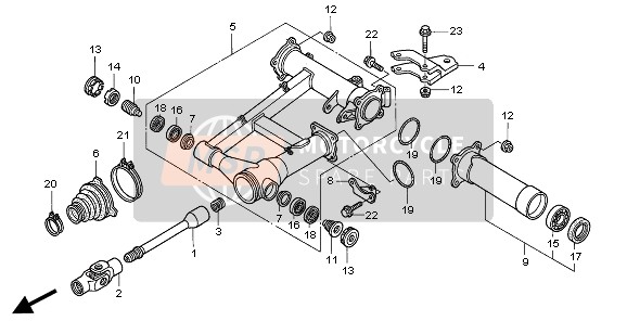 Honda TRX350FE FOURTRAX 4x4 ES 2005 SWINGARM for a 2005 Honda TRX350FE FOURTRAX 4x4 ES