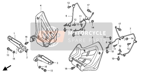 Honda TRX450R SPORTRAX 2005 Step voor een 2005 Honda TRX450R SPORTRAX