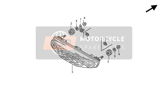 Honda TRX450R SPORTRAX 2005 TAILLIGHT for a 2005 Honda TRX450R SPORTRAX