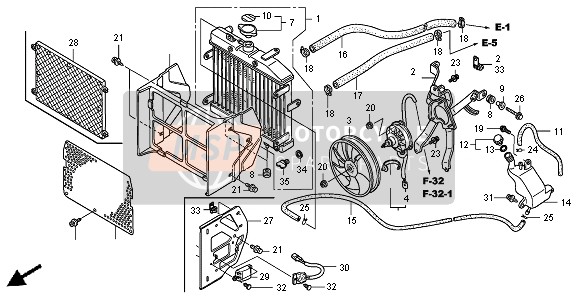 19010HN2A21, Radiateur Compl., Honda, 0