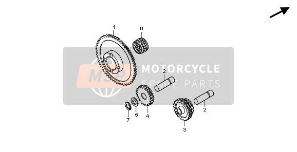 Honda TRX250EX SPORTRAX 2006 STARTING GEAR for a 2006 Honda TRX250EX SPORTRAX