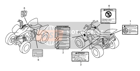 87565HN6A30ZA, Label, Color (###) *TYPE1* (R299) (TYPE1 ), Honda, 0