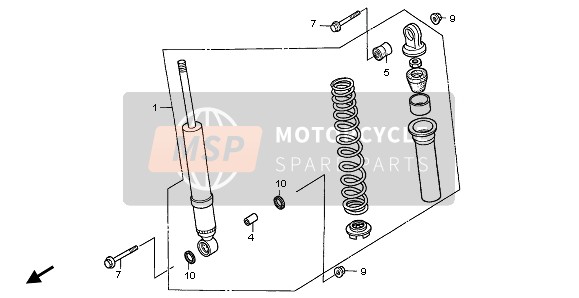 Honda TRX450ES FOREMAN ES 2000 Cojín delantero para un 2000 Honda TRX450ES FOREMAN ES