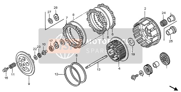 22850HP1600, Rod Comp., Clutch Lifter, Honda, 1