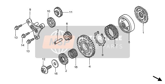 23121HP1600, Gear, Primary Drive(23T), Honda, 0