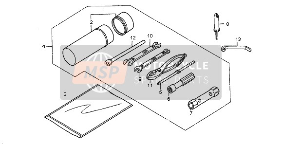 89227HN5A10, Herramientas Comp, Engrana, Honda, 3