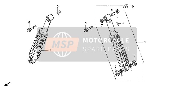 52400HN8A61, Stossdaempfer Kompl., H., Honda, 0