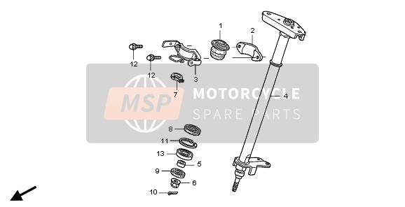 Honda TRX400EX 2007 Arbre de direction pour un 2007 Honda TRX400EX