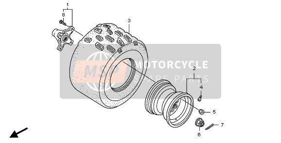 Honda TRX400EX 2007 REAR WHEEL for a 2007 Honda TRX400EX