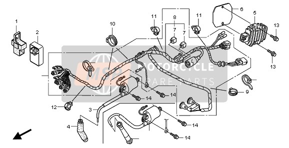 Honda TRX400EX 2007 Mazo de cables para un 2007 Honda TRX400EX