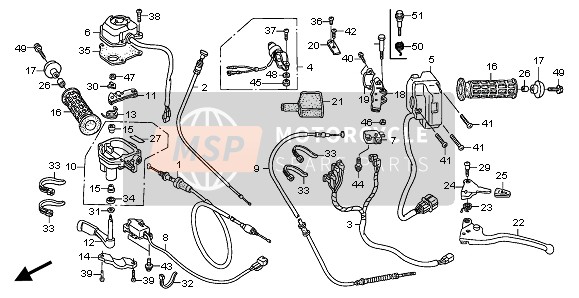 Honda TRX400FA 2007 Câble & Commutateur pour un 2007 Honda TRX400FA