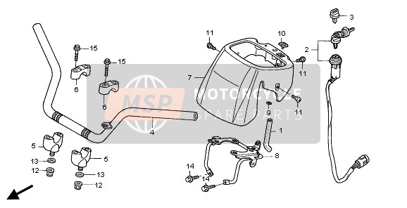 Honda TRX400FA 2007 HANDLE PIPE for a 2007 Honda TRX400FA