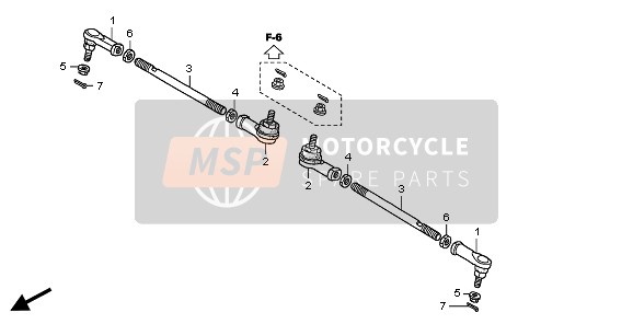 Honda TRX400FA 2007 TIE ROD for a 2007 Honda TRX400FA