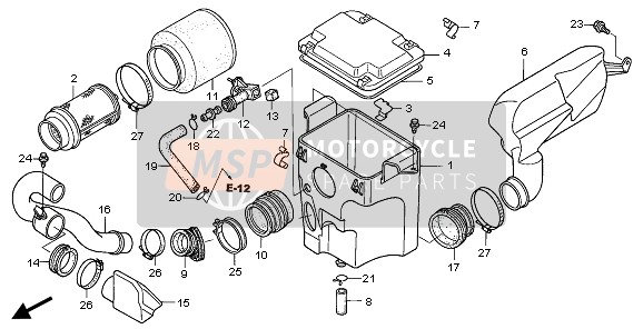 Honda TRX400FA 2007 Purificateur d'air pour un 2007 Honda TRX400FA