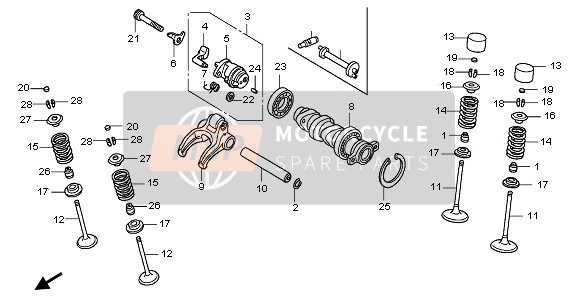 Honda TRX450ER 2007 Arbre À Cames & Soupape pour un 2007 Honda TRX450ER