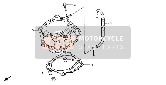 Honda TRX450ER 2007 Cylindre pour un 2007 Honda TRX450ER