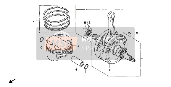 Honda TRX450ER 2007 CRANKSHAFT & PISTON for a 2007 Honda TRX450ER