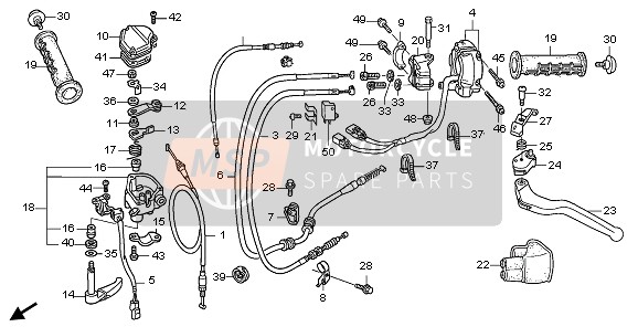 Honda TRX450ER 2007 HANDHEBEL & SCHALTHEBEL & KABEL für ein 2007 Honda TRX450ER