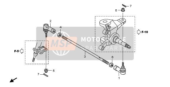 Honda TRX450ER 2007 Rotule de direction pour un 2007 Honda TRX450ER