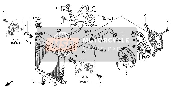 Honda TRX450ER 2007 RADIATOR for a 2007 Honda TRX450ER