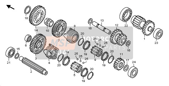 Honda TRX500FA FORETRAX FOREMAN 2007 Transmission pour un 2007 Honda TRX500FA FORETRAX FOREMAN