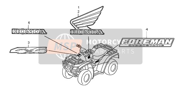 87122HN2A60ZA, Emblem, L. Fuel Tank Cover *TYPE1 * (TYPE1 ), Honda, 0