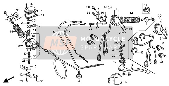 53165HP5600, Grip, Handle, Honda, 2