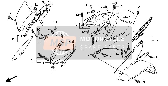 61350HN6A50ZA, Cover Set, Fr. Center (Wl) *NHA79MR * (NHA79MR Chaos Black METALLIC-R), Honda, 0