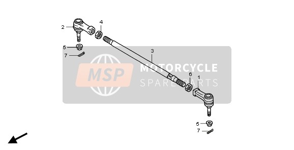 Honda TRX300EX 2008 TIE ROD for a 2008 Honda TRX300EX