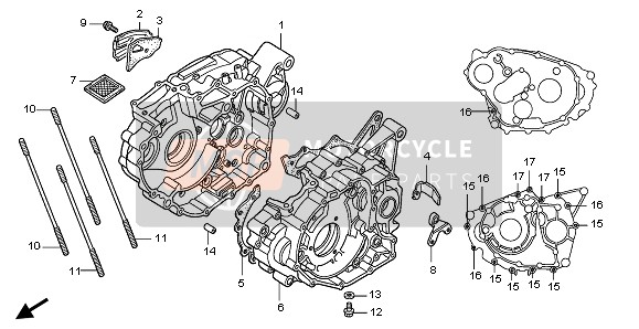 Honda TRX300EX SPORTTRAX 2001 CRANKCASE for a 2001 Honda TRX300EX SPORTTRAX