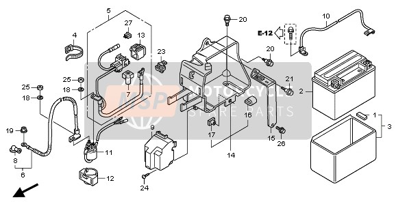 32401HN1A70, Cable, Starter Battery, Honda, 0